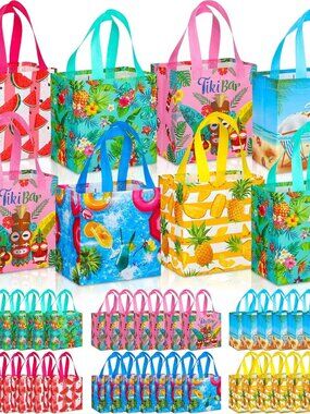 Hillban One Piece Random Design Party Favor Tote Bags in Summer Print Design